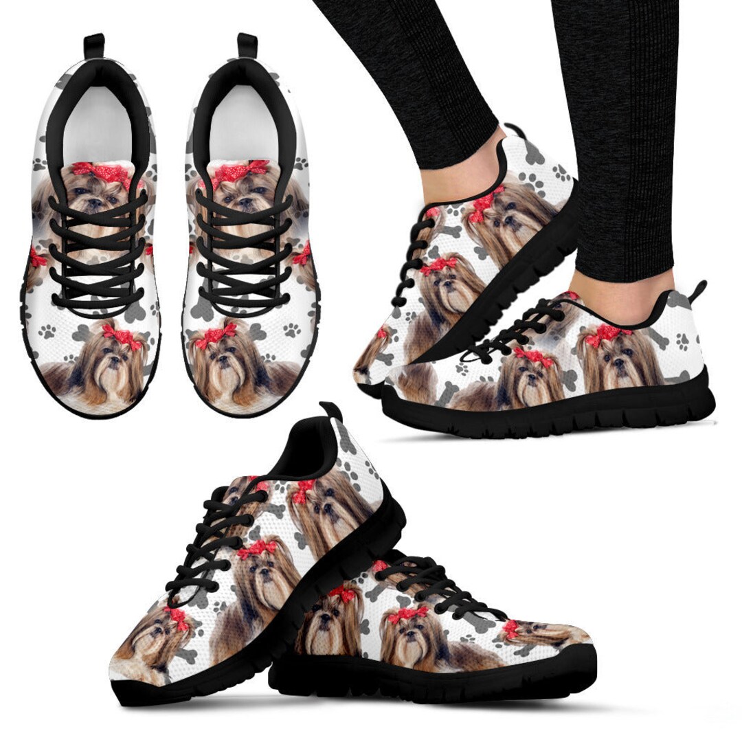 Shih Tzu Inspired Sneakers Shih Tzu Mom Shoe Shih Tzu - Etsy