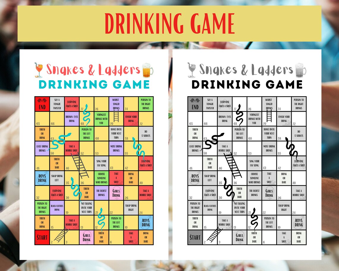 Board Drinking Game Snakes and Ladders Chutes and Ladders Adult Game