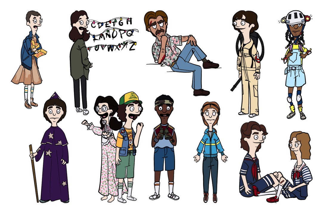 Iron on Decals Stranger Things Mash Up Etsy