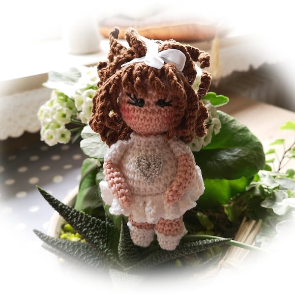 Crochet instructions pendant angel - gift doll devil angel birthday holiday Christmas pocket tree - amigurumi German PDF