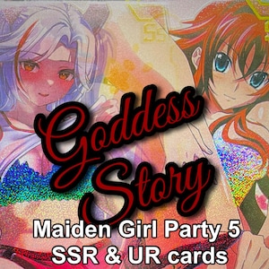 Goddess Story Cards - Maiden Girl Party 5 SSR & UR Rarity Cards - Collectible Waifu Trading Cards-