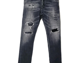 Jeans da skater grigi da uomo Dsquared2, taglia 50