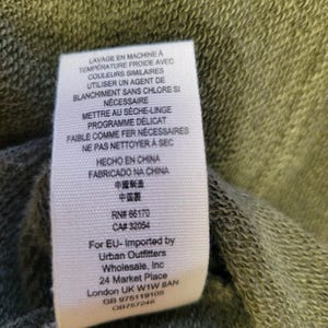 Free People Studio City Army Green Open Cardigan Jacket Chunky Oversized Boho S image 6
