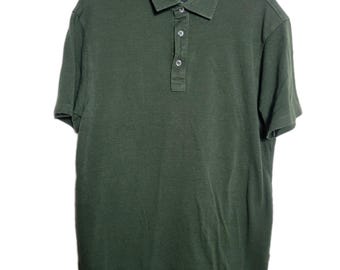 Todd Snyder-poloshirt heren mediumgroen katoenen lyocell met stretch, casual casual