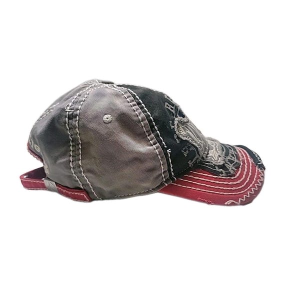 Vintage TRUE RELIGION Distressed Y2K Buddha Baseball Cap Trucker