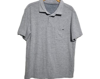 Polo Vuori Ace Polo Work Preppy Casual Tennis V164 Gris Homme Taille M