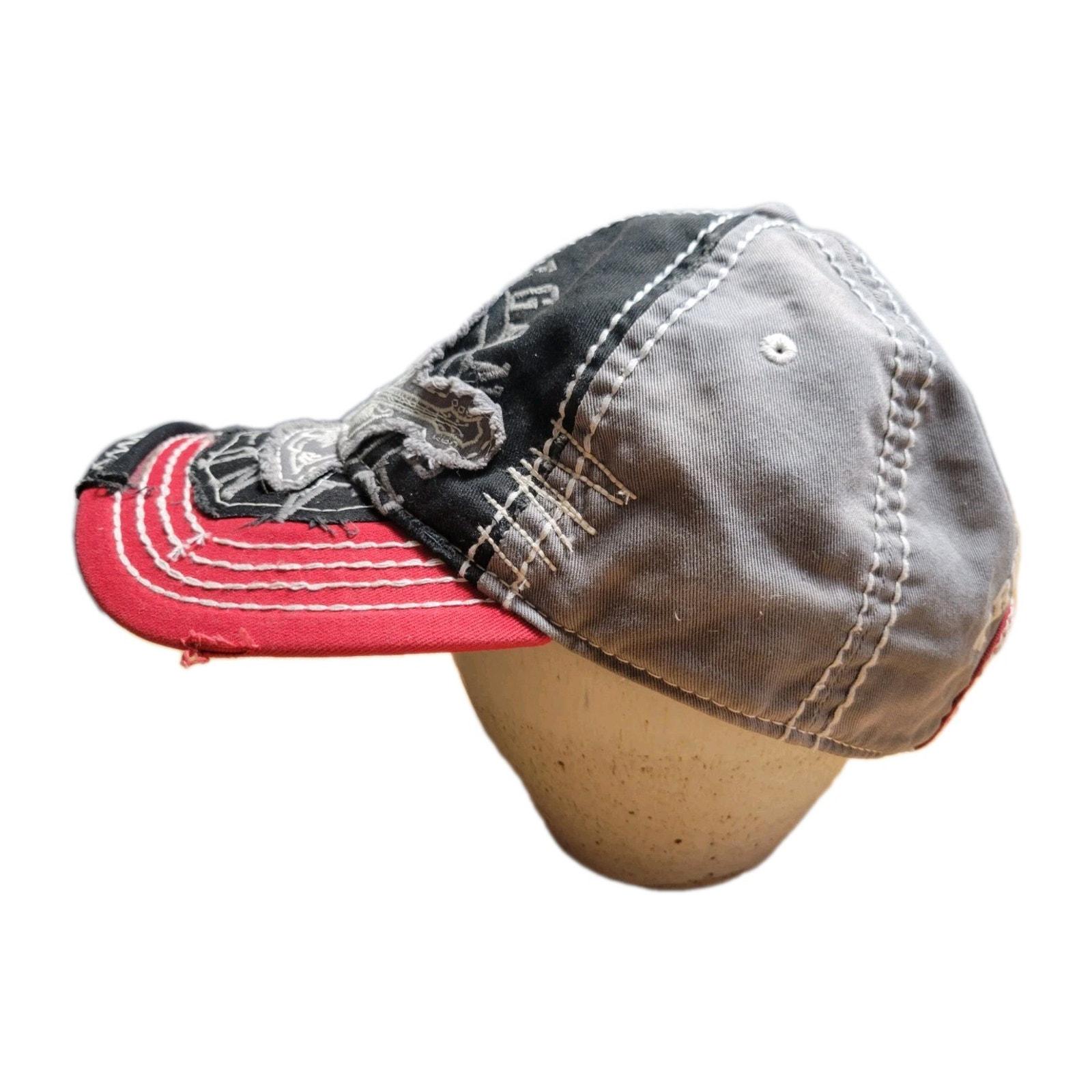 Vintage TRUE RELIGION Distressed Y2K Buddha Baseball Cap Trucker