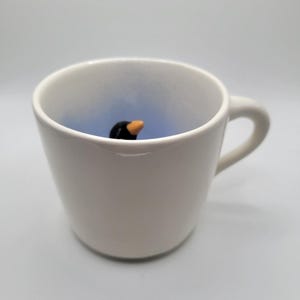 Spademan Pottery Pinguin-Tasse, handgefertigt aus Keramik, Kaffee- und Teetasse