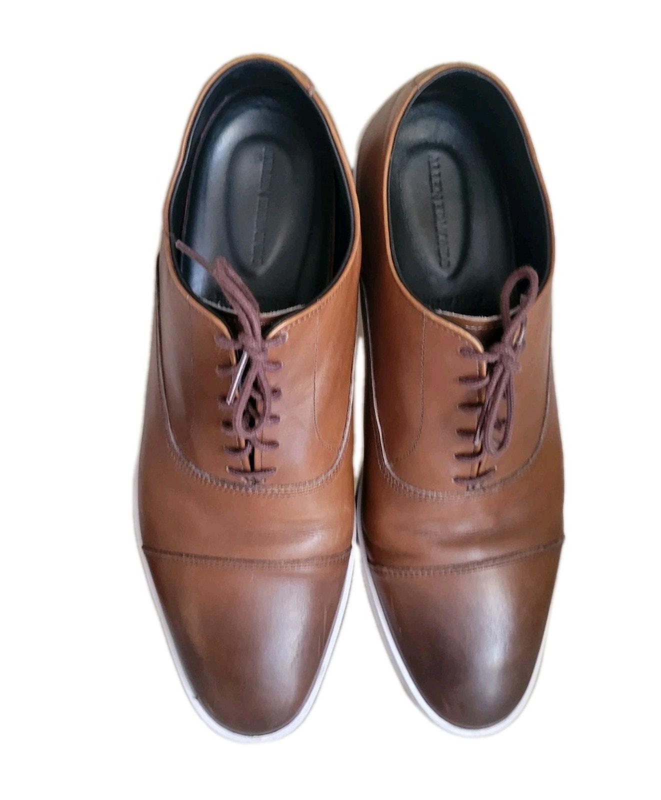 Men\'s Allen Edmonds Park Sneakers Brown Leather Oxford Chili Le US Size 12E Allen Edmonds Park Ave Cap Toe Dark Chili Leather Oxford  main image 4