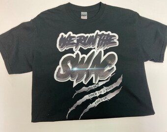 JSU "We Run The SWAC" Jackson State Black Graphic M Short Sleeve T-Shirt