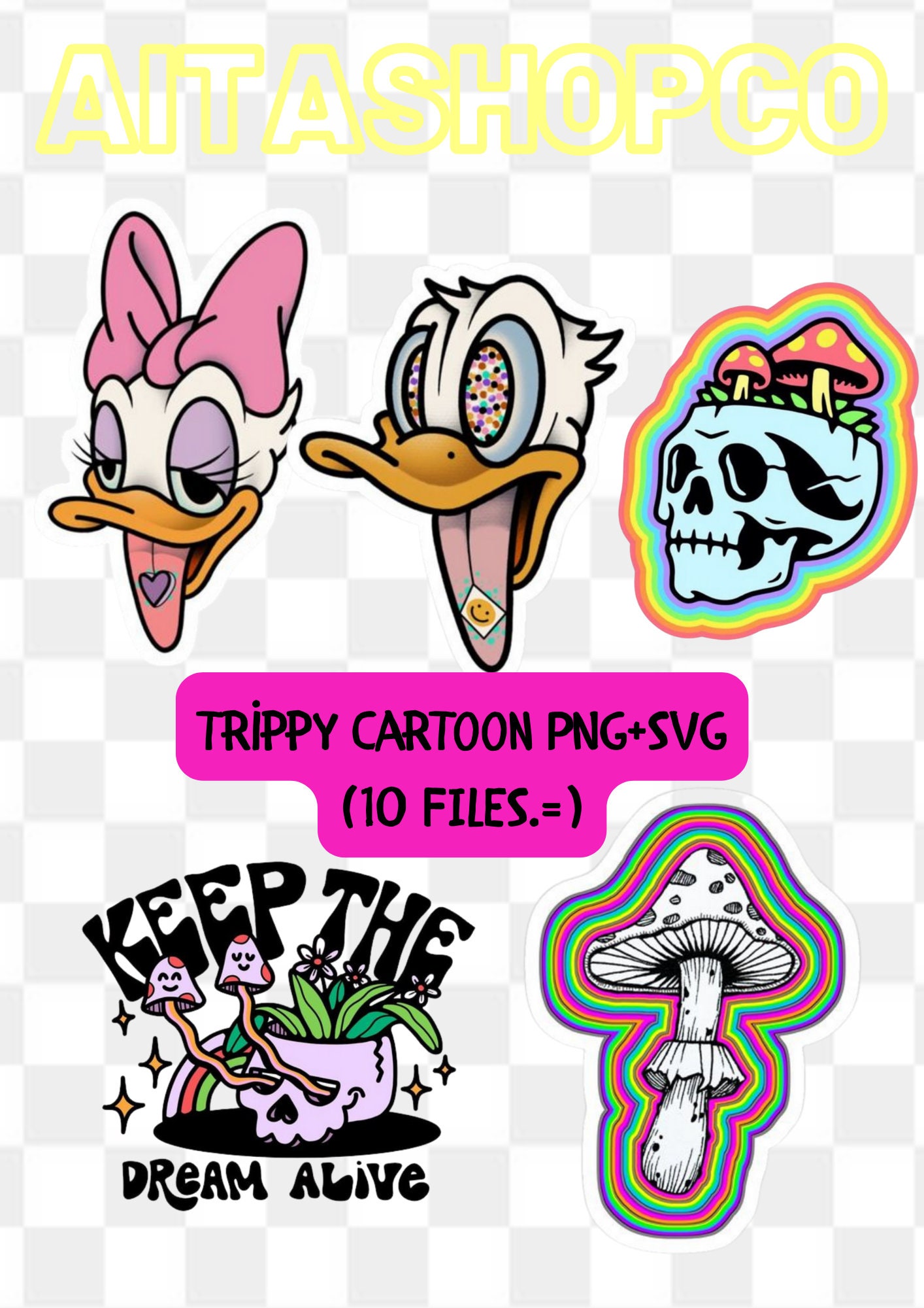 Trippy Cartoon Art - Etsy Trippy Cartoon Art - Etsy