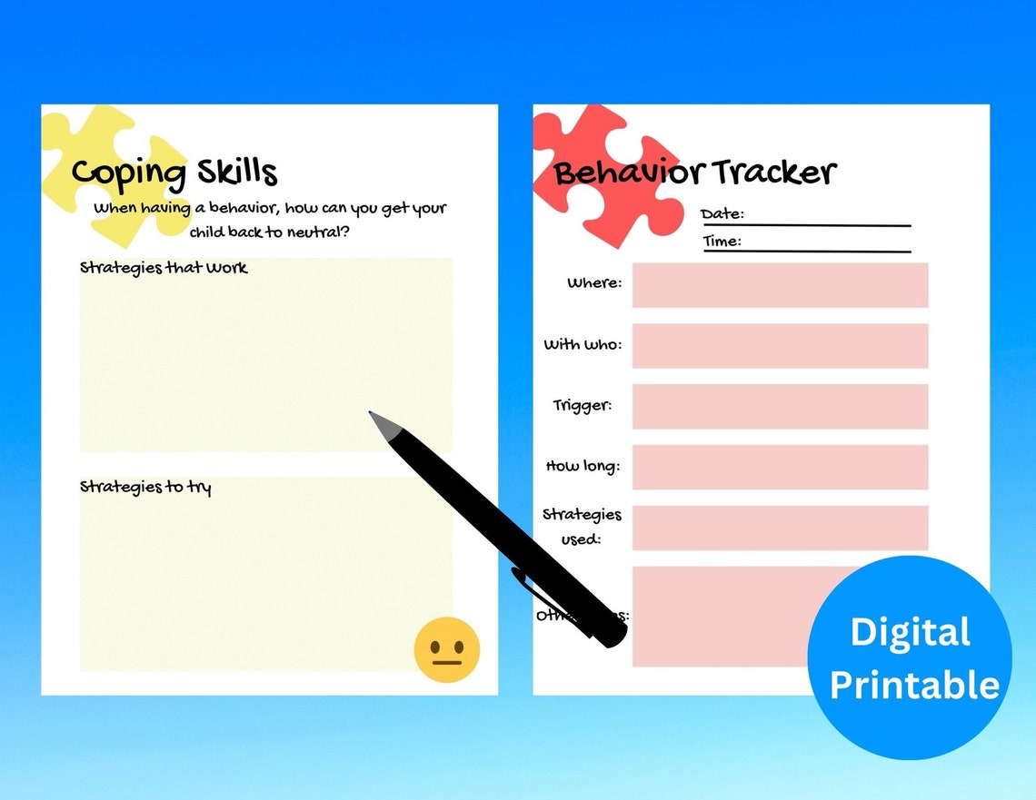 Printable Autism Journal, Autism Planner, Autism Journal, My Child's