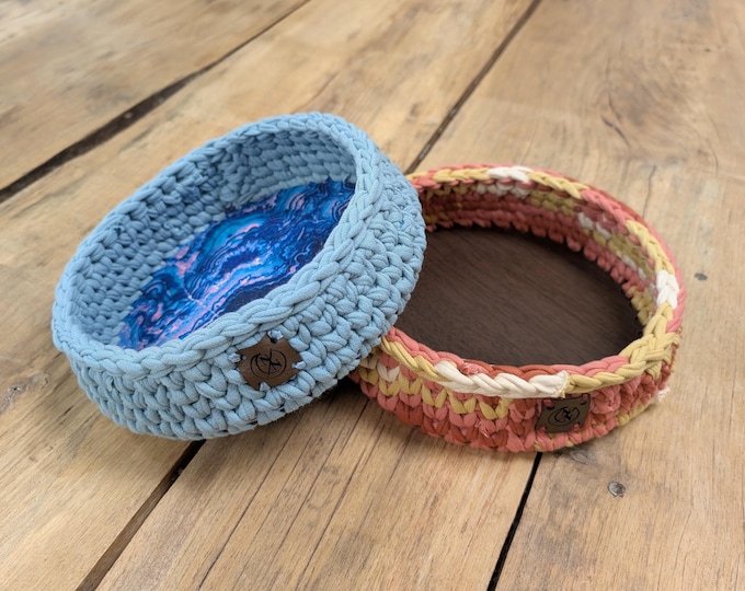 Featured listing image: Handmade Crochet Catchall Baskets