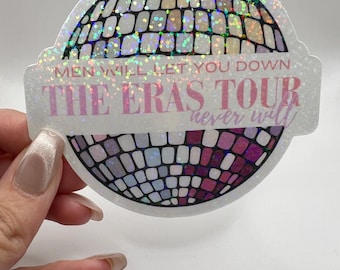 3.5" Let You Down Holographic Sticker