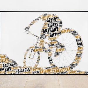Personalized Bicycle Print, Bicycle Wall Art, Bicycle Gift, Bicycle Poster, Bike Lovers, Bike Wall Decor, Cycling Art