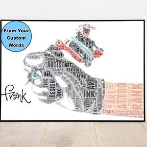 Tattoo Artist Gift, Personalized Tattoo Artist, Tattooer gift, Tattoo Artist Gift For Him Her Print Poster - tattoo studio decor sign print