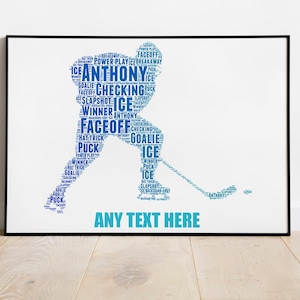 Hockey Gifts, Personalized Ice Hockey Gift Custom Hockey Coach Team  Hockey Player Retirement Birthday Funny gift for him dad goalie, Hockey