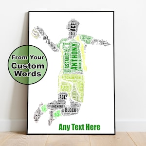 Handball Player Personelized Word Wall Art Print Male Handball Gift Handball Player Boy Handball Man Personalized Gift- Poster - Print