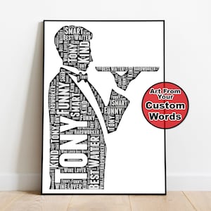 Personalized Waiter Word Art, Waiter, Waitress, Waiter Gift, Gift for Waiter, Waiter Gifts, Gifts for Waiter, Server Gift, Gift for Server