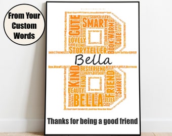 Personalized Letter Word Art: Custom Name Digital Print (Digital Download)