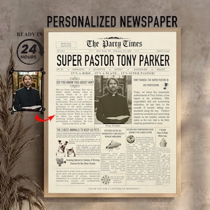 Pastor, Pastor Gift, Personalized Pastor Priest Birthday Retirement Funny Custom Gift For Minister Him Men Male, Pastor, Priest, Minister