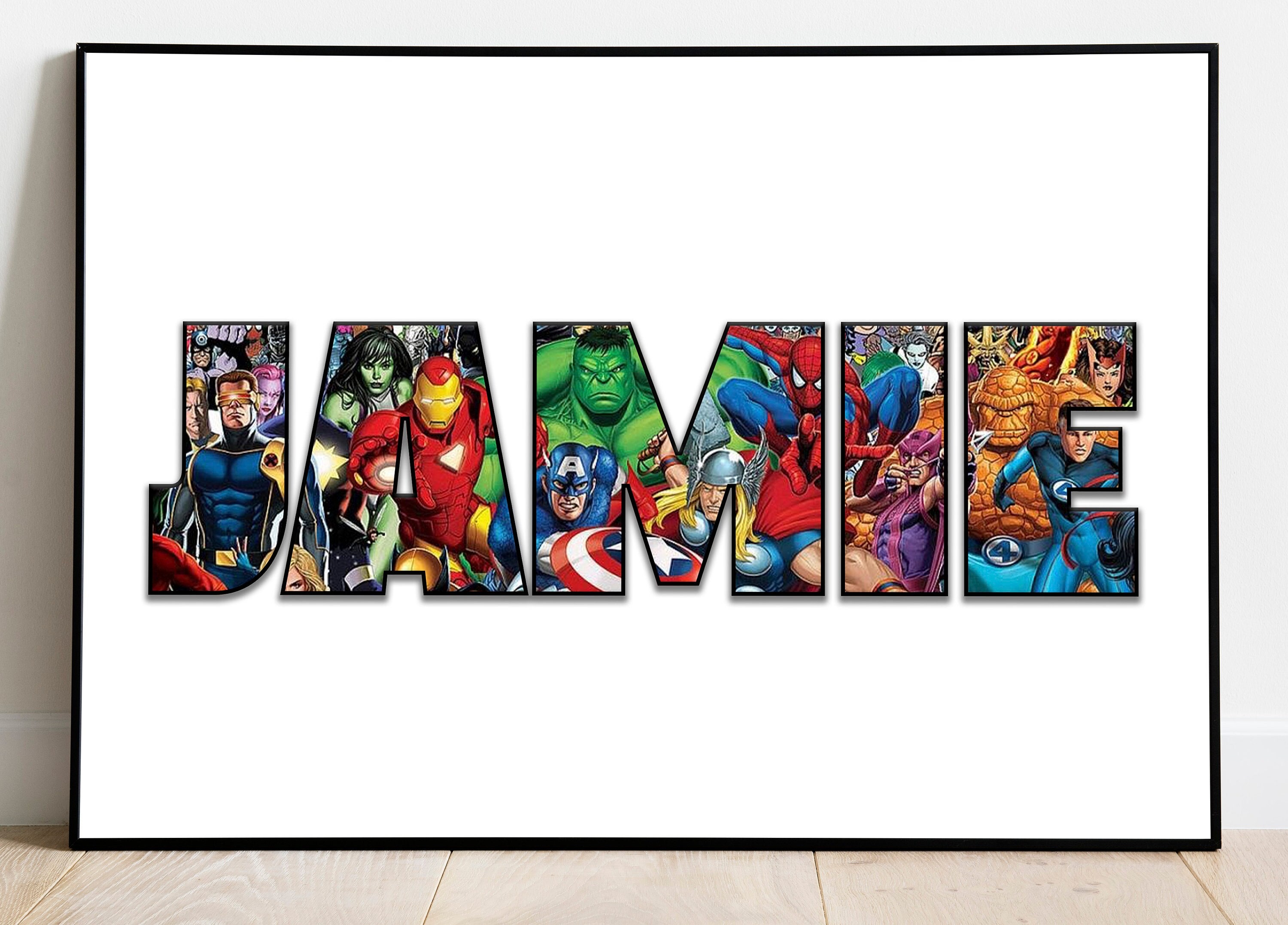 Personalized MARVEL NAME Print, Custom Printable Gift, Ironman X