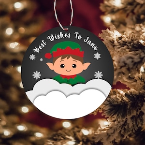 Christmas Ornament, Elves, Gingerbread Man, Santa Claus, Mrs. Claus, Digital Delivery