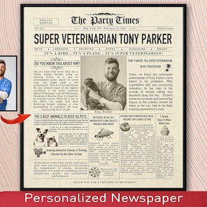 Veterinarian Gift, Personalized Veterinarian Graduation Birthday Retirement Future Funny Gift Him Her Men Women Male Female, Veterinarian