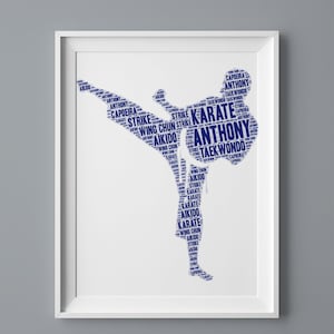Custom Karate Wall Art, Sensei Instructor Students, Martial Arts, Karate, Taekwondo, Judo, Aikido, Wing Chun, Capoeira, Karate Invitation