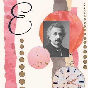 Albert Einstein Collage Print