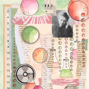 Marie Curie Collage Print