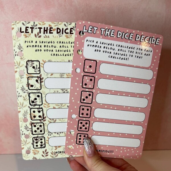 Let The Dice Decide Card (Double Sided)