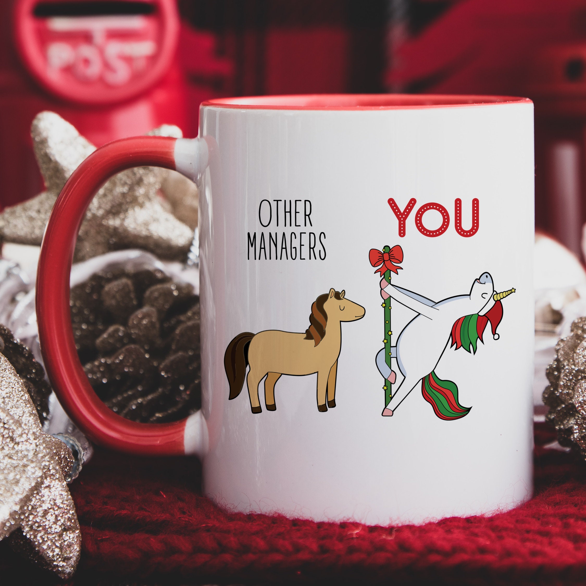 Just A Who Loves Christmas Enamel Mugs Coffee Cups Xmas Party Wine Dessert  Cocoa Chocolate Handle Cup Gifts for Family Friends