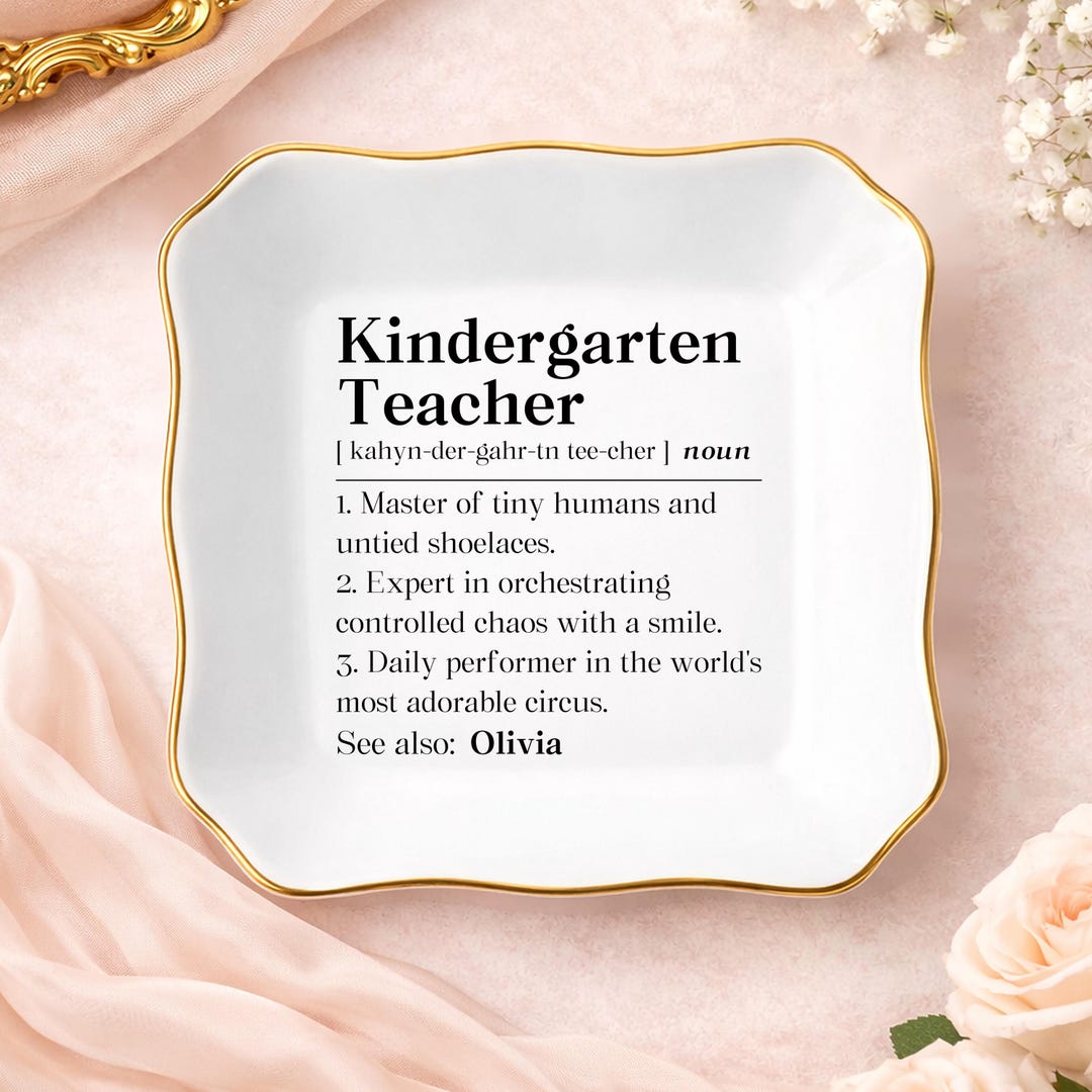 Personalized Kindergarten Teacher Jewelry Dish, Teaching Appreciation ...