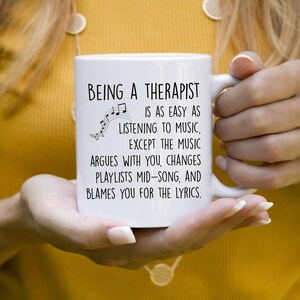 Funny Therapist Mug, Therapy Humor Gift, New Therapist Coffee Mug, Therapist Graduation Cup, Psychologist Joke Gift Mug, Therapist Dad Mug image 4