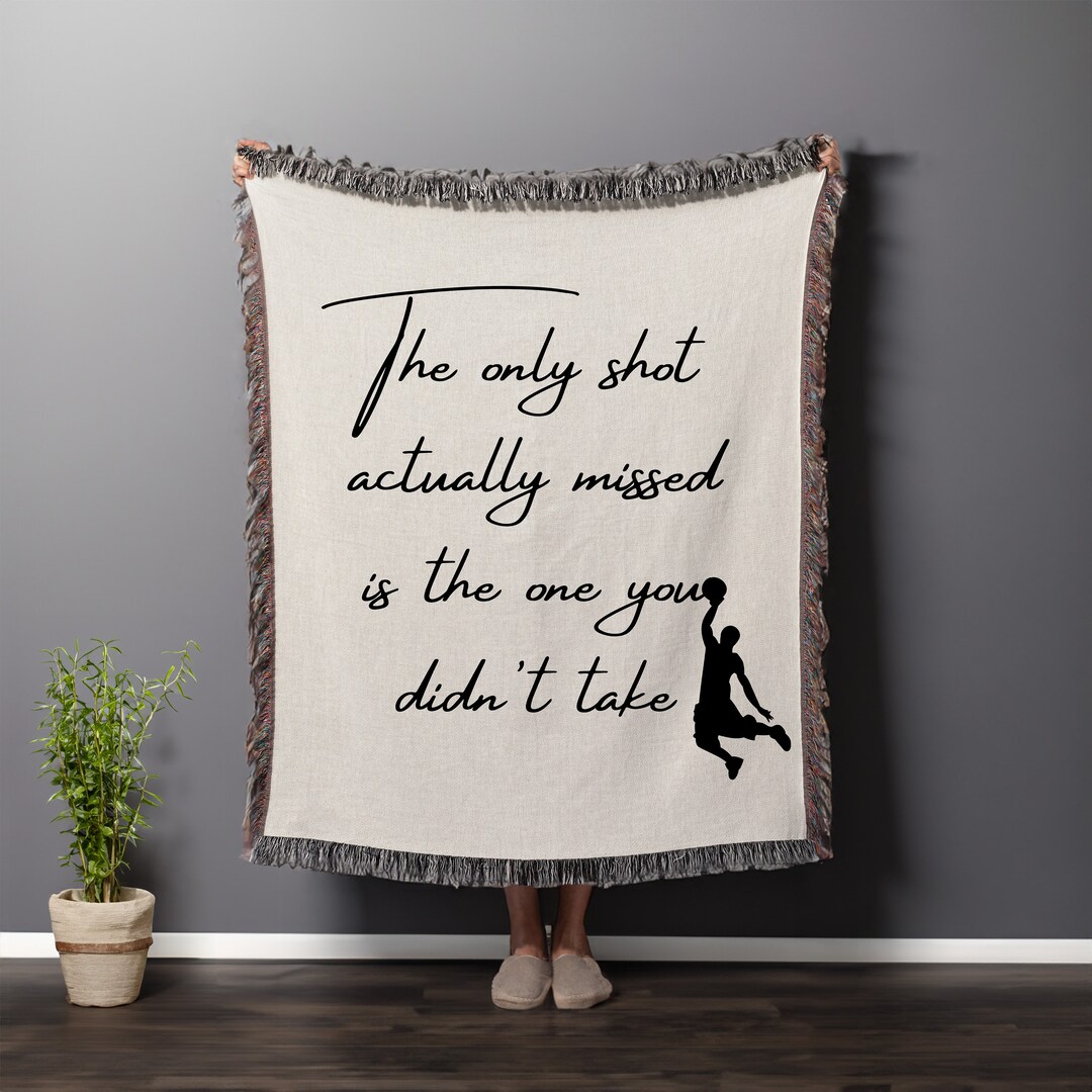 Basketball Woven Blanket, Basketball Player Throw Blanket Gift