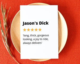 Personalized Valentines Day Naughty Card For Boyfriend, Funny Wedding Anniversary Rating Gift, Dirty Couple Cards, Vday Sassy Card For Him