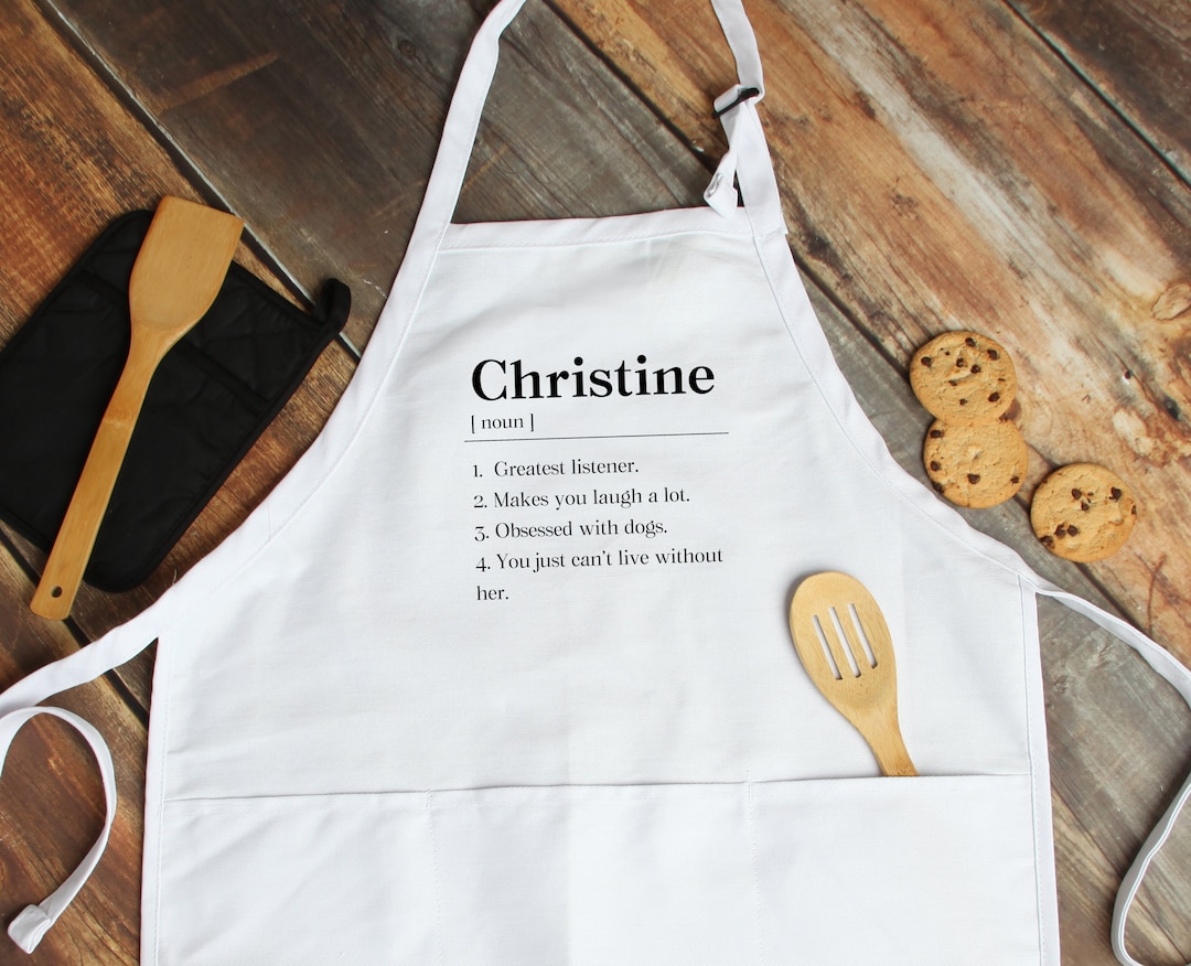 Personalized Name Definition Apron Custom Best Friend Gift Etsy