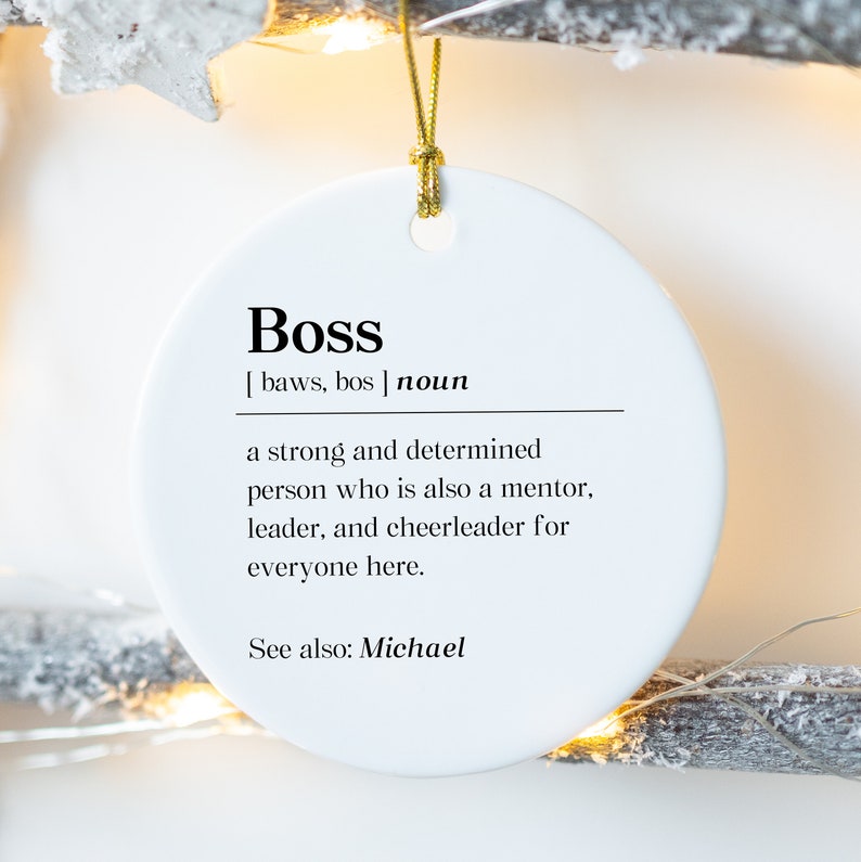 Personalized From Employee to Boss Ornament Boss Definition Etsy