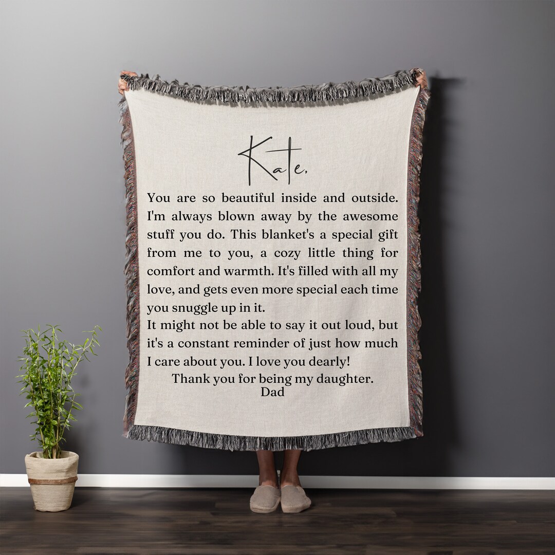Personalized Dad to Daughter Blanket, Mom to Daughter Blankets