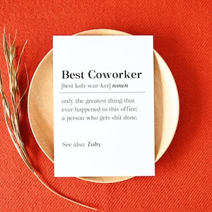 Personalized For Coworker From Colleague   Card, Work Bestie Card, Best Friends At Work Gift, Best Coworker Greeting Card