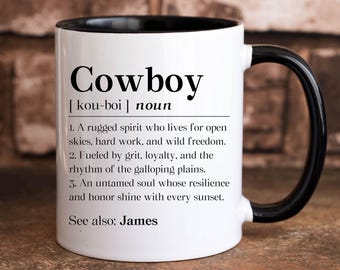 Cowboy Mug, Personalized Cowboy Gift, Western Cowboy Coffee Mug, Rodeo Cup, Cowboy Gift, Personalized Cowboy Coffee Mug, Western Cowboy Cup