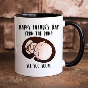 Happy Father&#39;s Day From The Bump Mug, Dad To Be Gift, New Dad Father&#39;s Day Coffee Mug, Future Dad Cup, Happy Father&#39;s Day From The Bump Gift