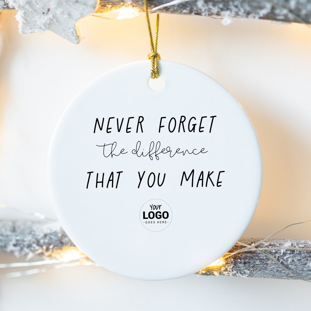 Personalized Company Logo Ornament, Employee Thank You Gift, Gift From