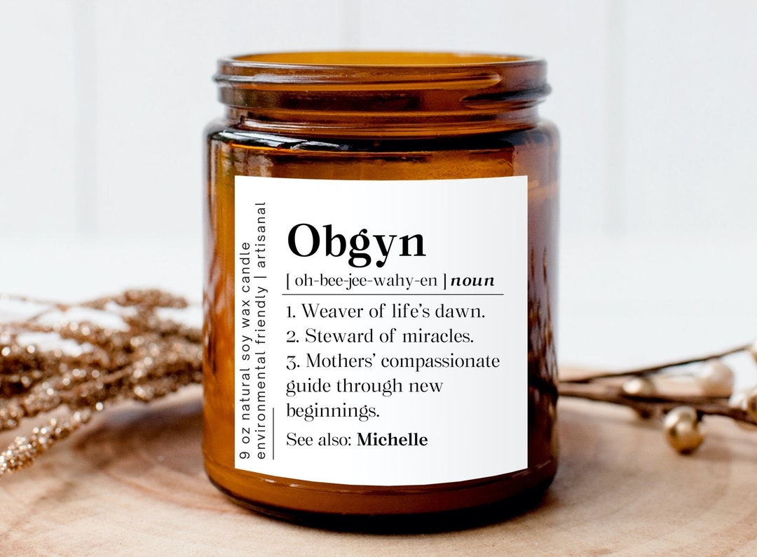 Personalized Obgyn Appreciation Candle, Obstetrics Graduation Gift, Ob ...