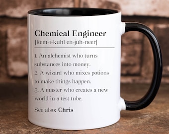 Custom Chemical Engineering Graduation Mug, Personalized Chemical Engineer Employee Birthday Gift, Chemical Engineer Graduate Coffee Mug