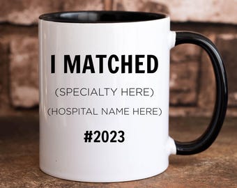 Personalized Residency Match Day Mug, I Matched Gift, Custom Match Day 2026 Coffee Mug, Resident Doctor Cup, Medical School Gift Mug