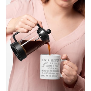 Funny Therapist Mug, Therapy Humor Gift, New Therapist Coffee Mug, Therapist Graduation Cup, Psychologist Joke Gift Mug, Therapist Dad Mug image 3