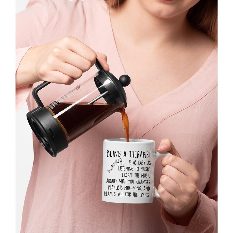 Funny Therapist Mug, Therapy Humor Gift, New Therapist Coffee Mug, Therapist Graduation Cup, Psychologist Joke Gift Mug, Therapist Dad Mug image 3