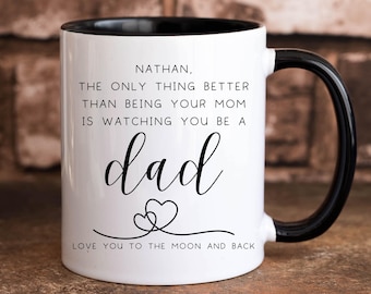 Taza personalizada "Lo único mejor que ser tu mamá", regalo para el Día del Padre para hijo, taza de café para papá primerizo, taza para hijo de madre